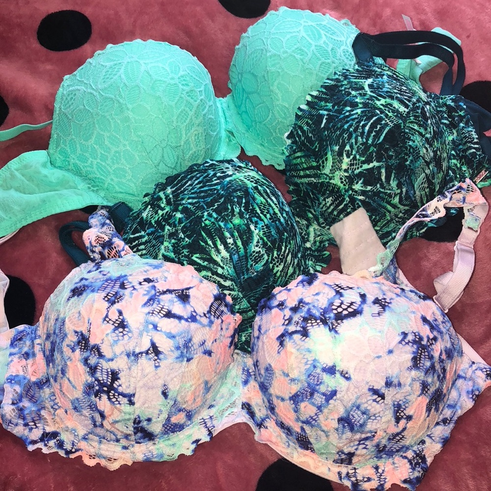 3 pink Victoria’s Secret date bras size 36DD